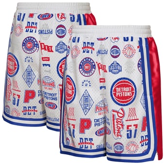 Youth Outerstuff White Detroit Pistons Ball Hog Dazzle Basketball Short