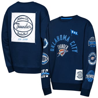 Youth Outerstuff Navy Oklahoma City Thunder Decorated Honor Sweatshirt
