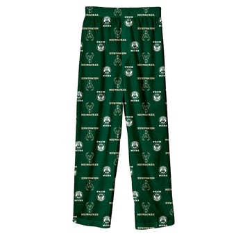 Youth Outerstuff Hunter Green Milwaukee Bucks Printed Pajama Pants