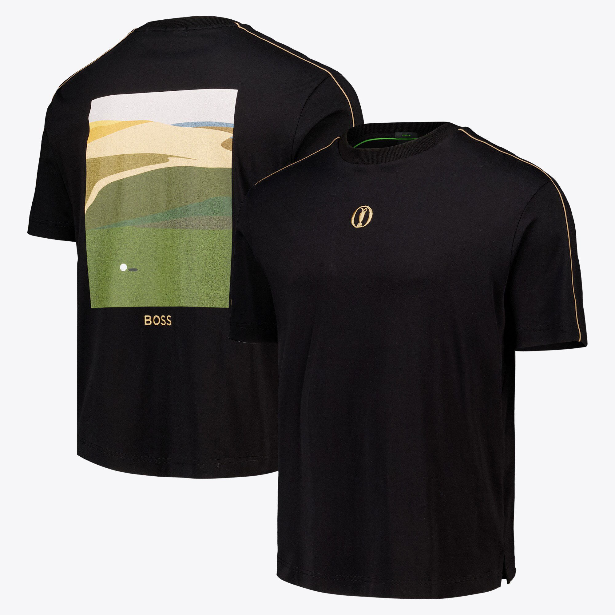 Maglietta grafica The Open Hugo Boss Course - Nera