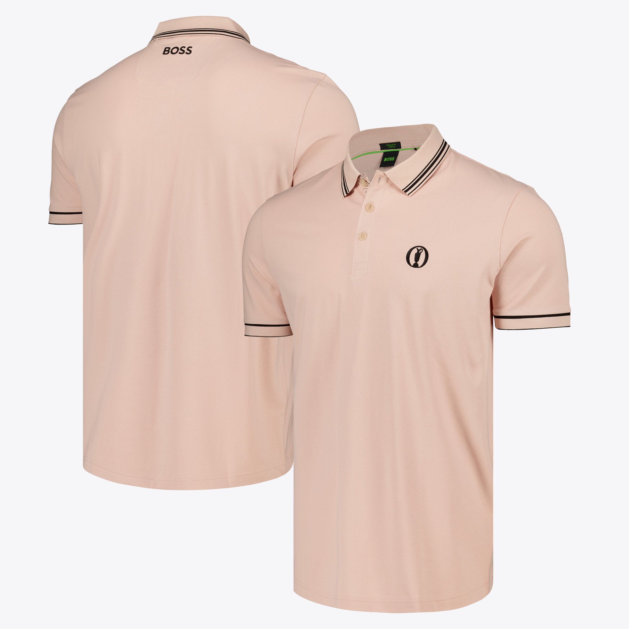 Polo aperta Hugo Boss - Rosa