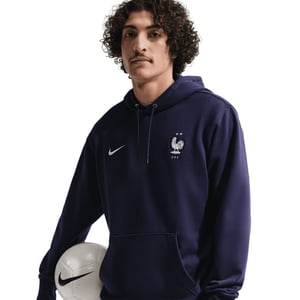 Sweat à capuche Nike Club France - Bleu foncé, vue 2