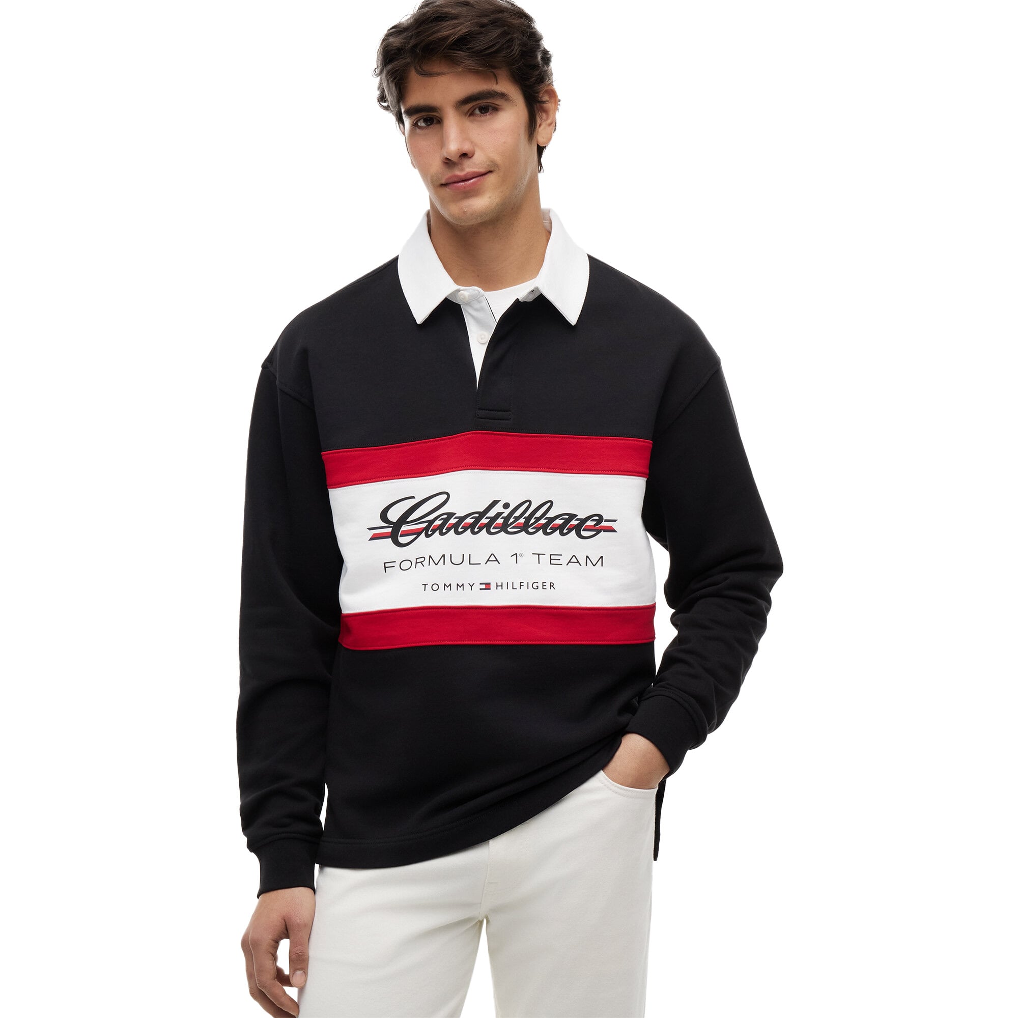 Cadillac Tommy Hilfiger Rugby-Sitzbank mit Paneelen – Schwarz
