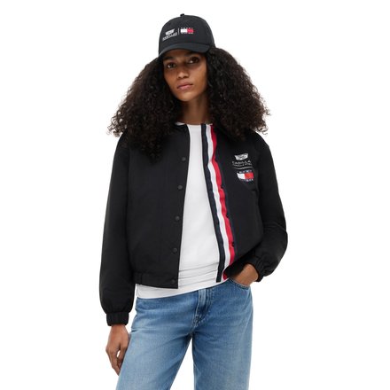 Cadillac Tommy Hilfiger Logo Cropped Jacket - Womens