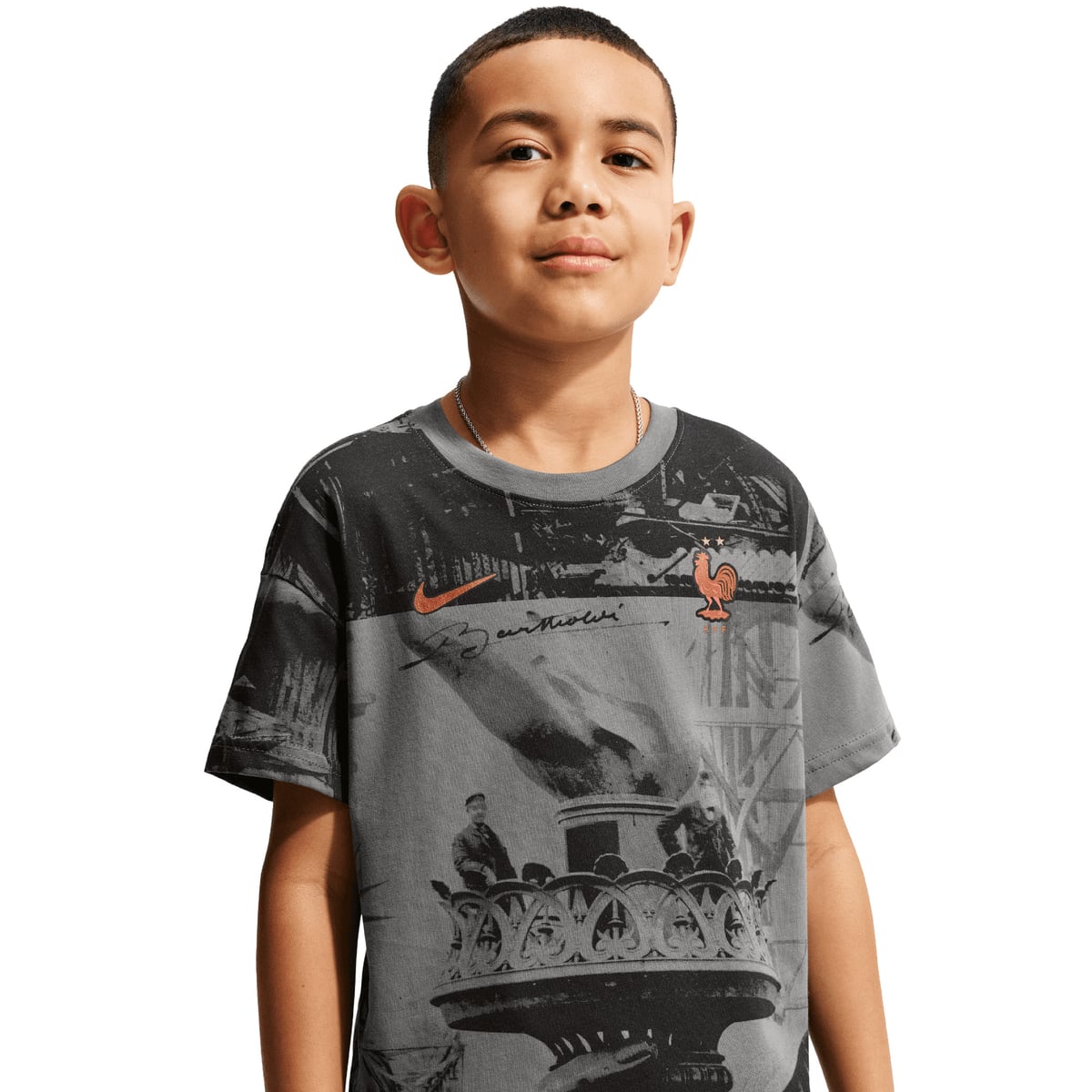 T-shirt Nike AOP France - Gris fer - Enfant