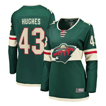 Women's Fanatics Quinn Hughes Green Minnesota Wild Home Breakaway Jersey