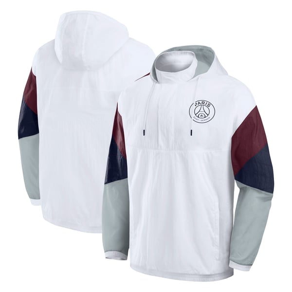 Veste 1/4 zippée PSG Rétro - Blanc