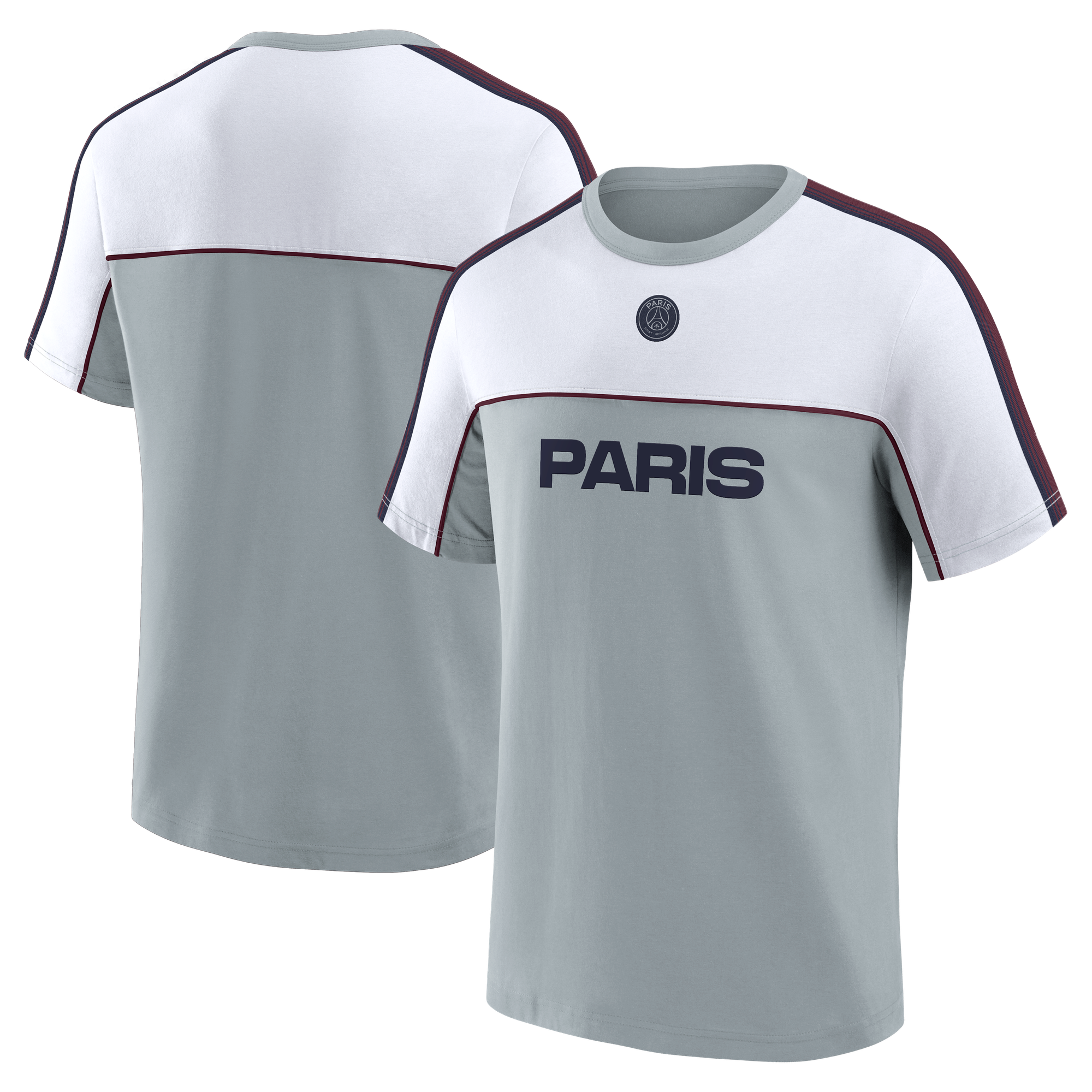 Fanatics Men's Paris Saint-Germain Retro Suede Lockup Relaxed-Fit T-Shirt - Gray