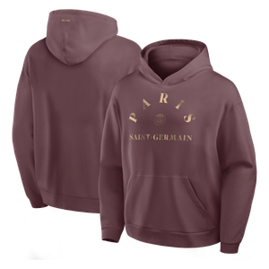Sweat à capuche oversize PSG Elements - Prune, vue 1
