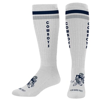 Unisex For Bare Feet  White Dallas Cowboys Vintage Tube Socks