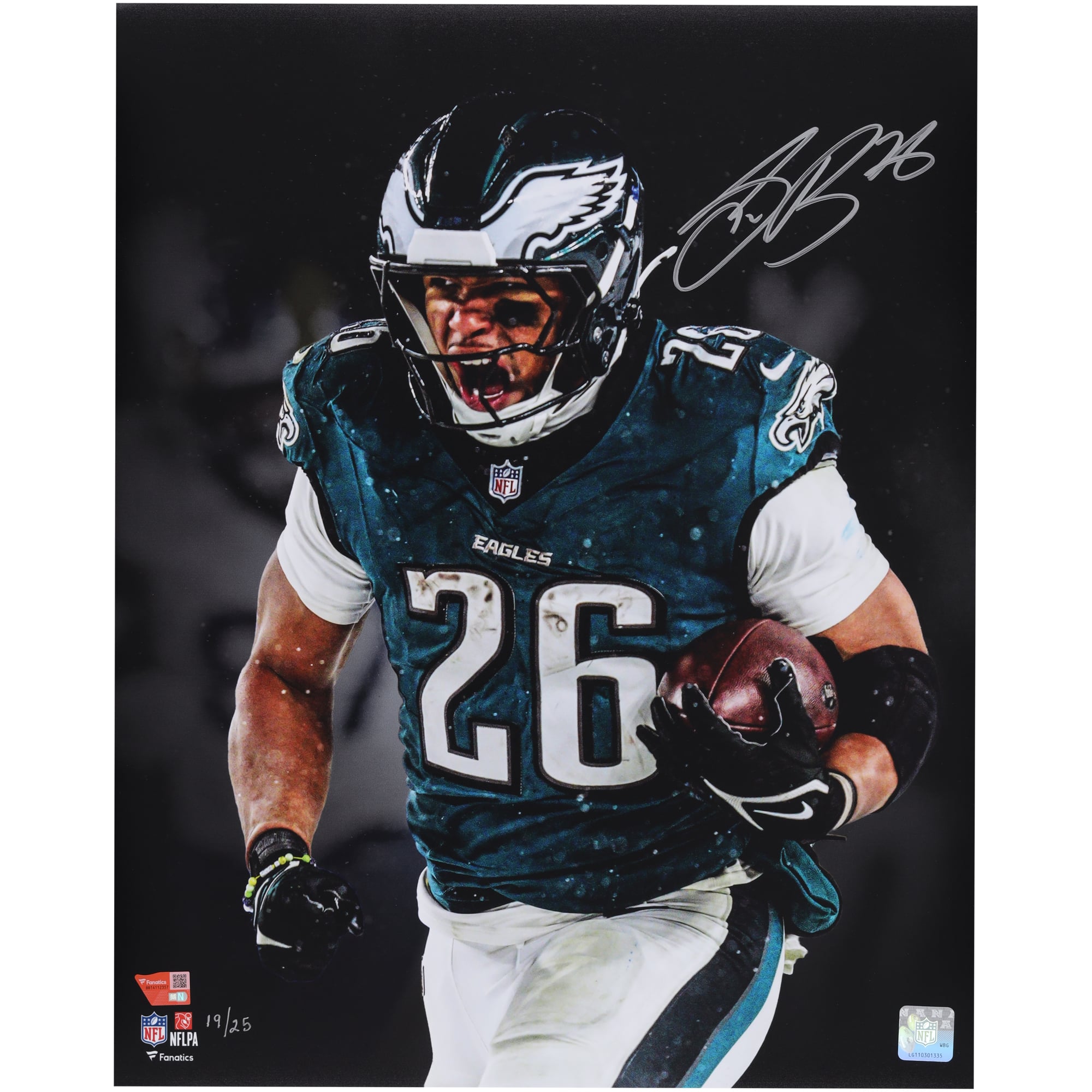 Saquon Barkley Philadelphia Eagles Autographed 16" x 20" Unleashed Photograph - Limited Edition of 25