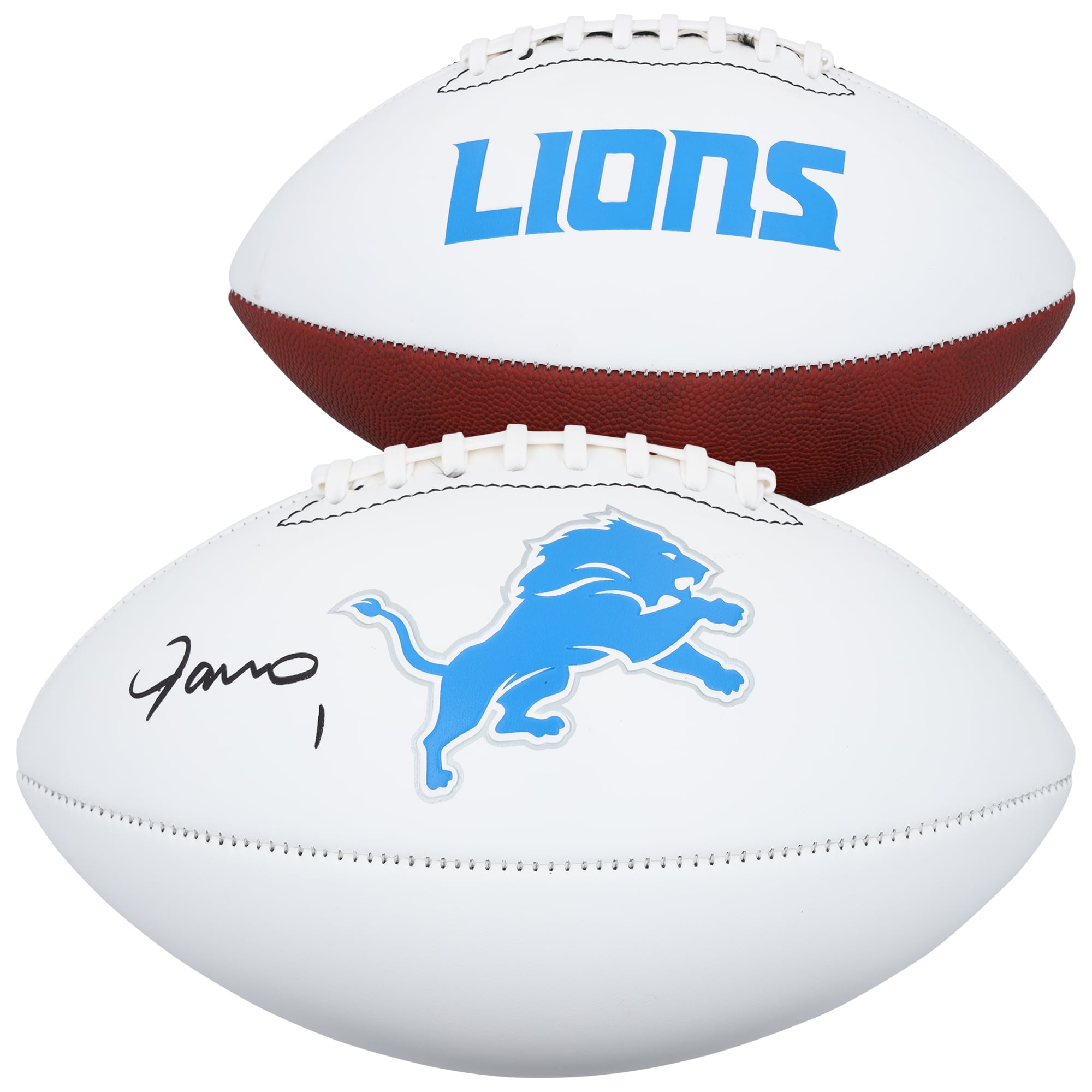 Jameson Williams Detroit Lions Autographed Franklin White Panel Football