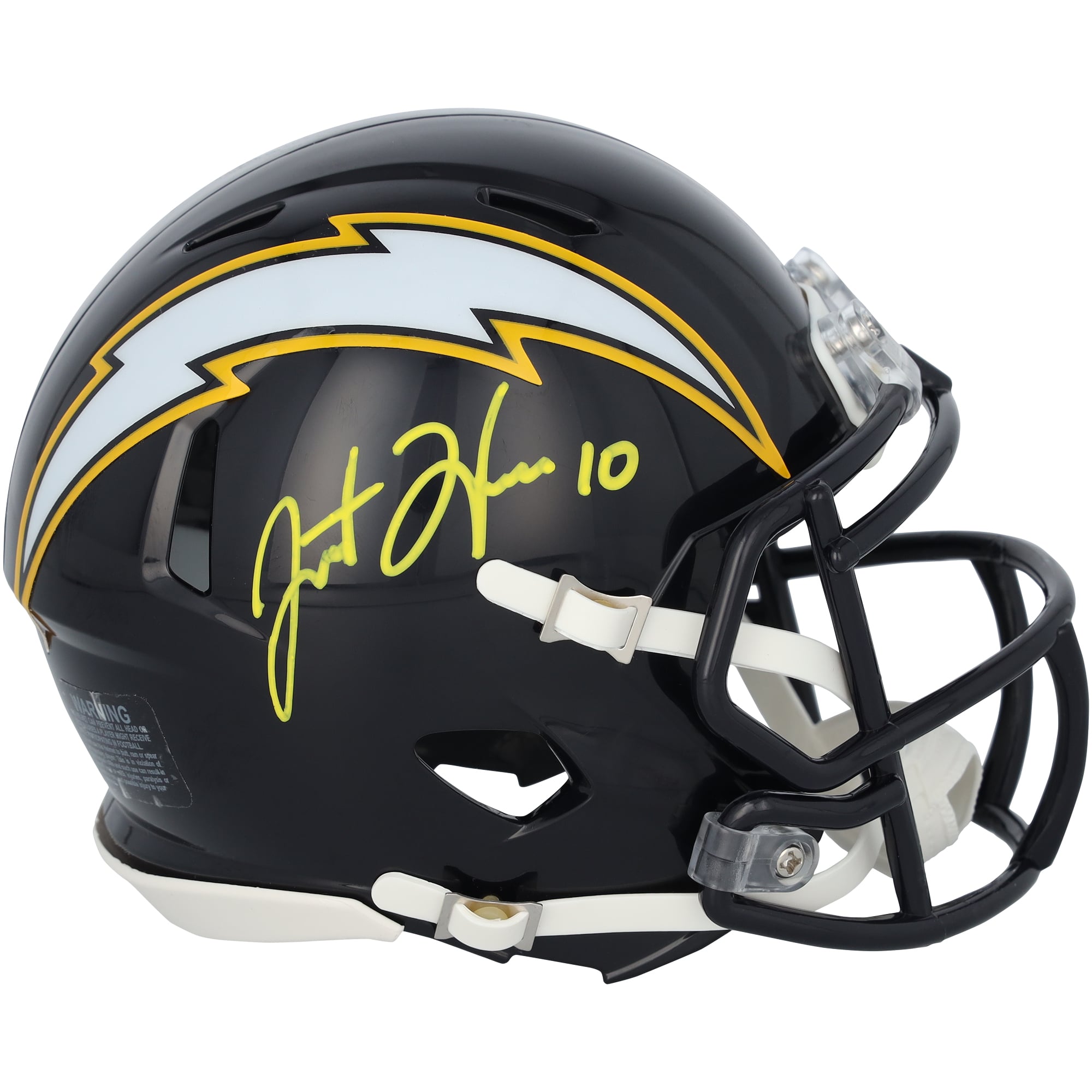 Justin Herbert Los Angeles Chargers Autographed Riddell 2025 Alternate Speed Mini Helmet