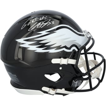 "Cooper DeJean Philadelphia Eagles Autographed Riddell Black Alternate Speed Authentic Helmet with ""Go Birds!"" Inscription"