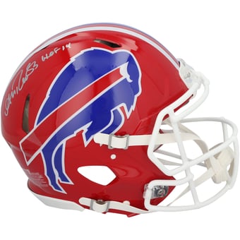 Andre Reed Buffalo Bills Autographed Riddell 1987-2001 Throwback Speed Authentic Helmet with "HOF 14" Inscription