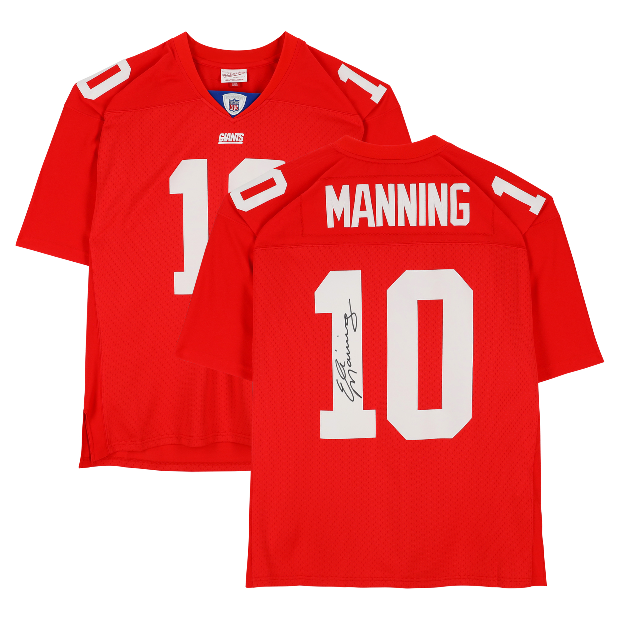 Eli Manning New York Giants Autographed Red Mitchell & Ness 2004 Legacy Jersey
