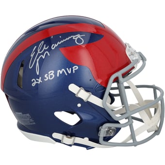 "Eli Manning New York Giants Autographed Riddell 2024 Alternate Speed Authentic Helmet with ""2x SB MVP"" Inscription"