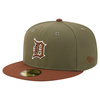 Men's New Era Olive/Brown Detroit Tigers Color Pack 59FIFTY Fitted Hat