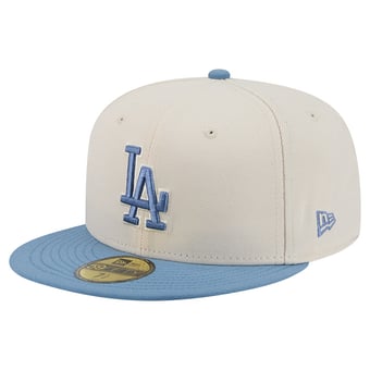 Men's New Era Cream/Light Blue Los Angeles Dodgers Color Pack 59FIFTY Fitted Hat