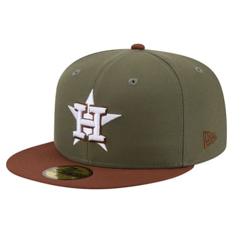 Men's New Era Olive/Brown Houston Astros Color Pack 59FIFTY Fitted Hat