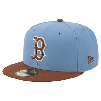 Men's New Era Light Blue/Brown Boston Red Sox Color Pack 59FIFTY Fitted Hat