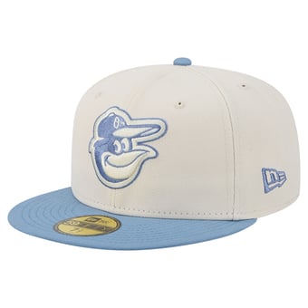 Men's New Era Cream/Light Blue Baltimore Orioles Color Pack 59FIFTY Fitted Hat