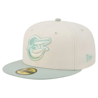 Men's New Era Cream/Green Baltimore Orioles Color Pack 59FIFTY Fitted Hat