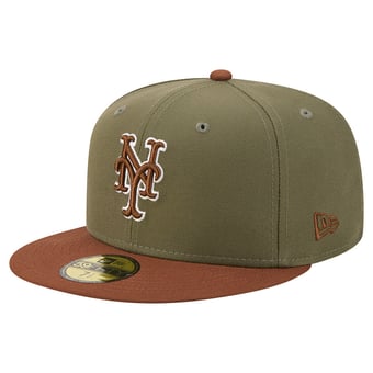 Men's New Era Olive/Brown New York Mets Color Pack 59FIFTY Fitted Hat