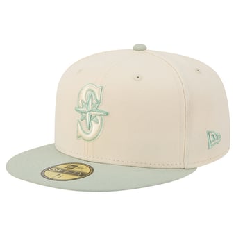 Men's New Era Cream/Green Seattle Mariners Color Pack 59FIFTY Fitted Hat