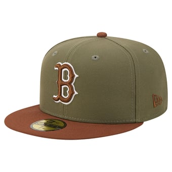 Men's New Era Olive/Brown Boston Red Sox Color Pack 59FIFTY Fitted Hat