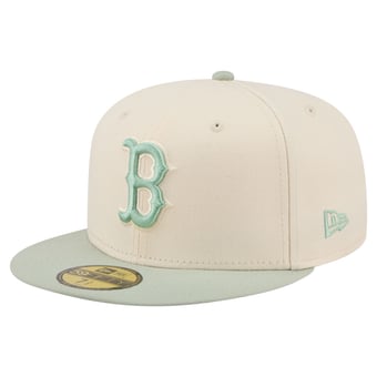 Men's New Era Cream/Green Boston Red Sox Color Pack 59FIFTY Fitted Hat