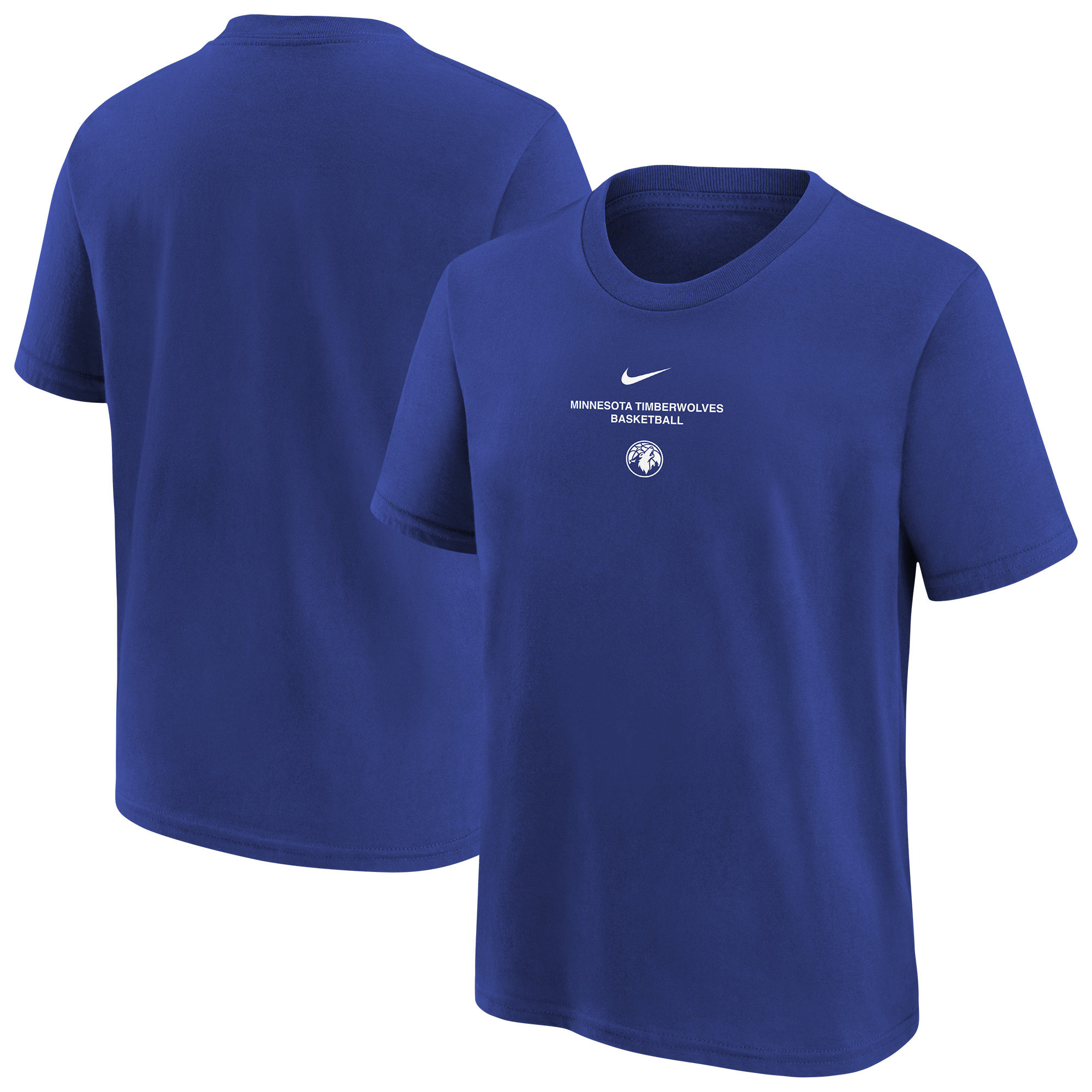 Nike Big Boys' and Girls' Blue Minnesota Timberwolves 2026 Standard Issue Practice T-Shirt - Blue