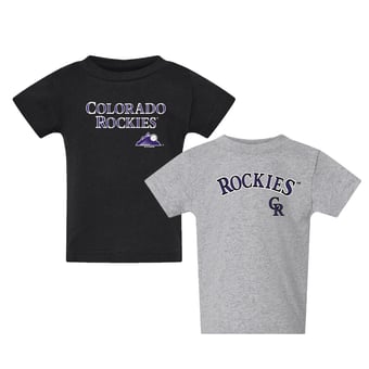Toddler  Black/Gray Colorado Rockies Logo 2-Pack T-Shirt Set