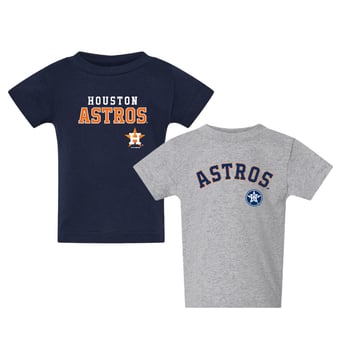 Toddler  Navy/Gray Houston Astros Logo 2-Pack T-Shirt Set