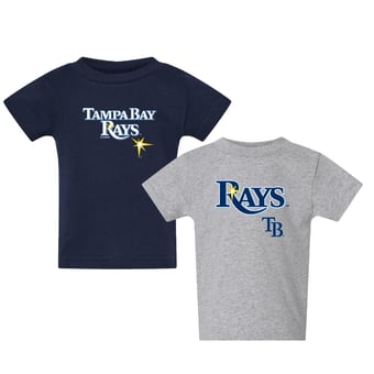 Toddler  Navy/Gray Tampa Bay Rays Logo 2-Pack T-Shirt Set