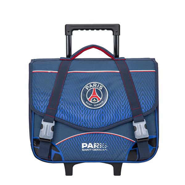 Cartable PSG à roulettes - 33 x 41 x 14cm