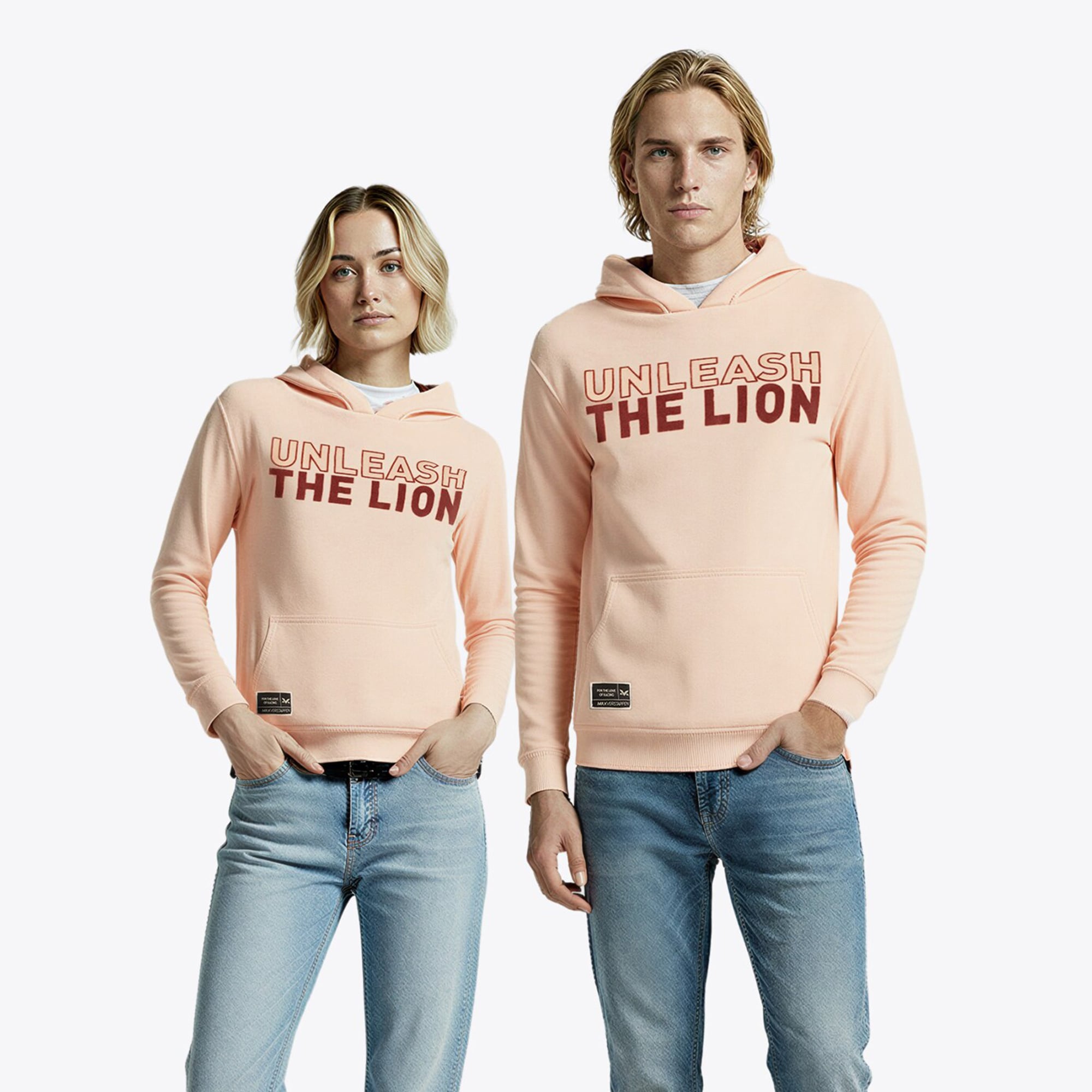Max Verstappen „Unleash The Lion“-Hoodie – Pfirsichfarben
