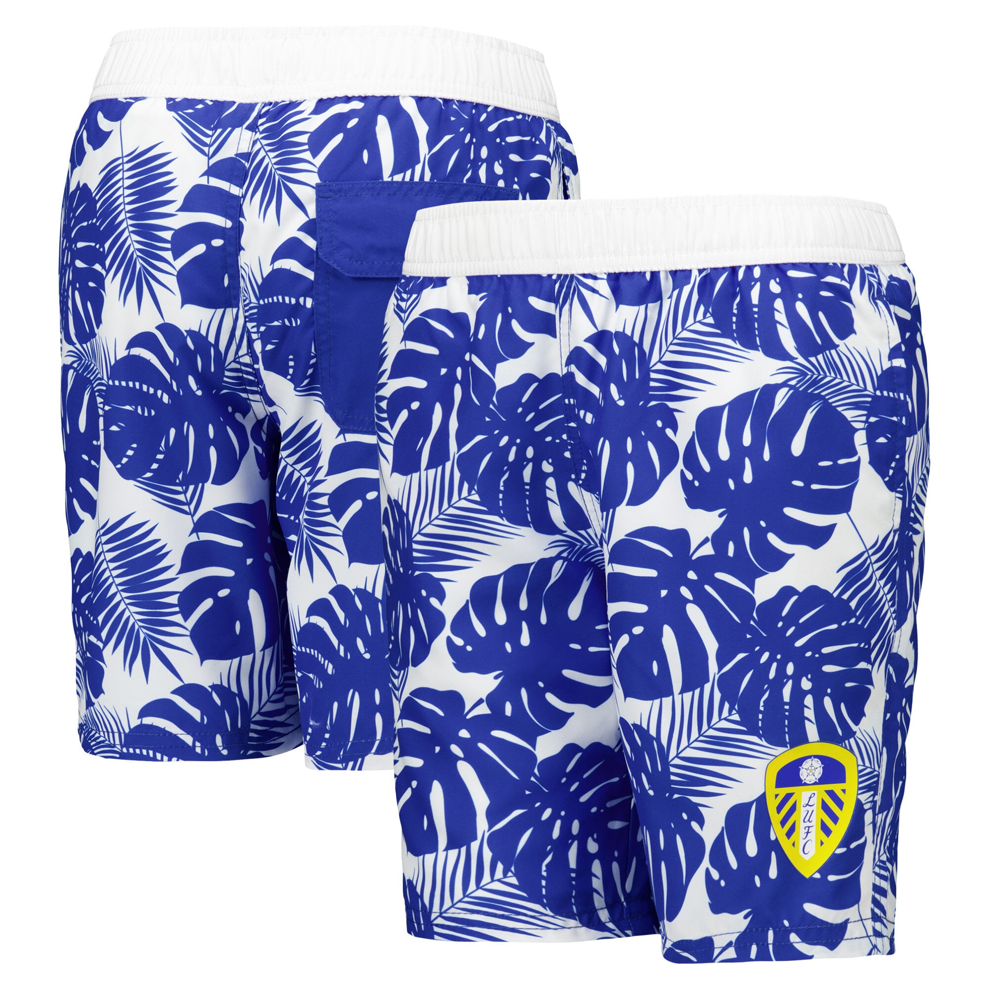 Leeds United Board Shorts - White - Youth