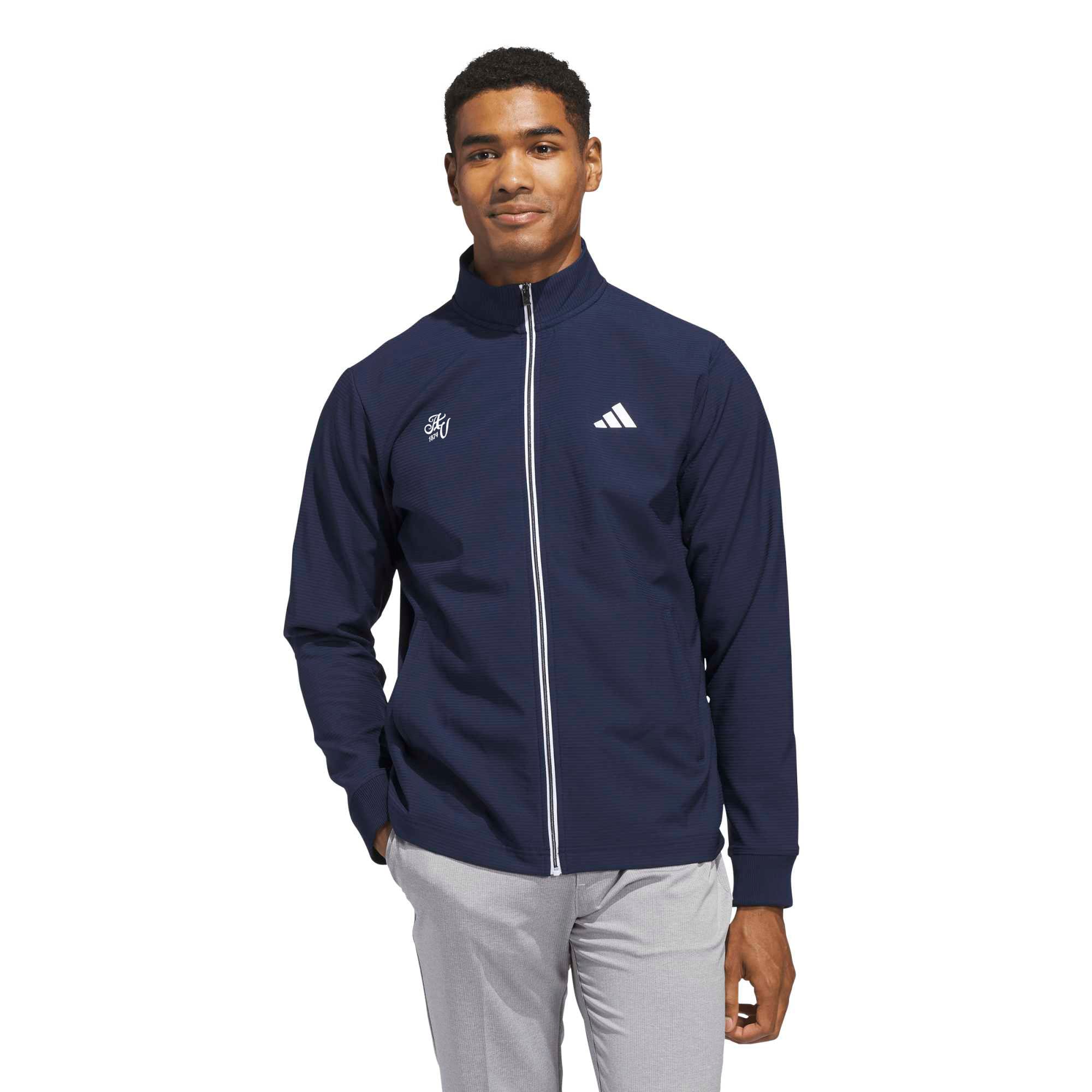 Aston Villa x adidas Golf Ultimate365 Textured Woven Full-Zip Jacket - Navy