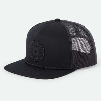 Unisex Brixton Black Oath MP Adjustable Trucker Hat