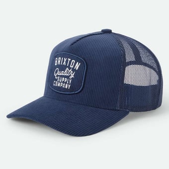 Unisex Brixton Navy Hubal Adjustable Trucker Hat