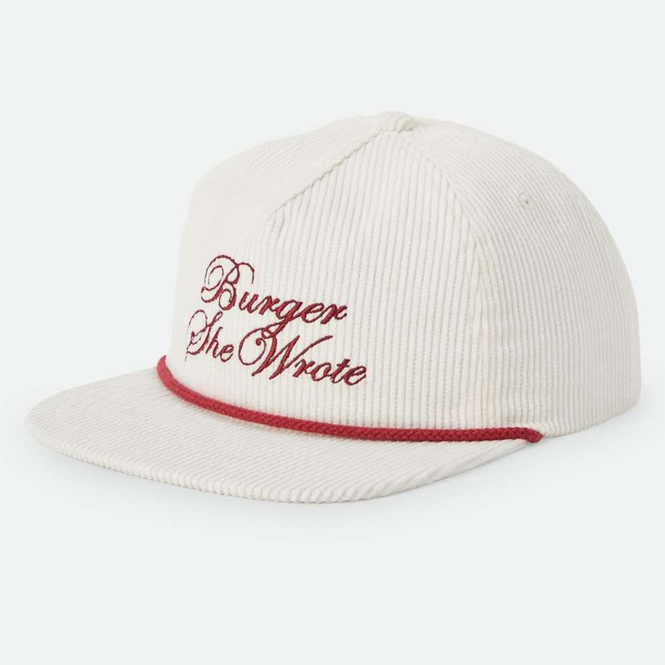 Unisex Brixton White Brixton Burger She Wrote Snapback Hat