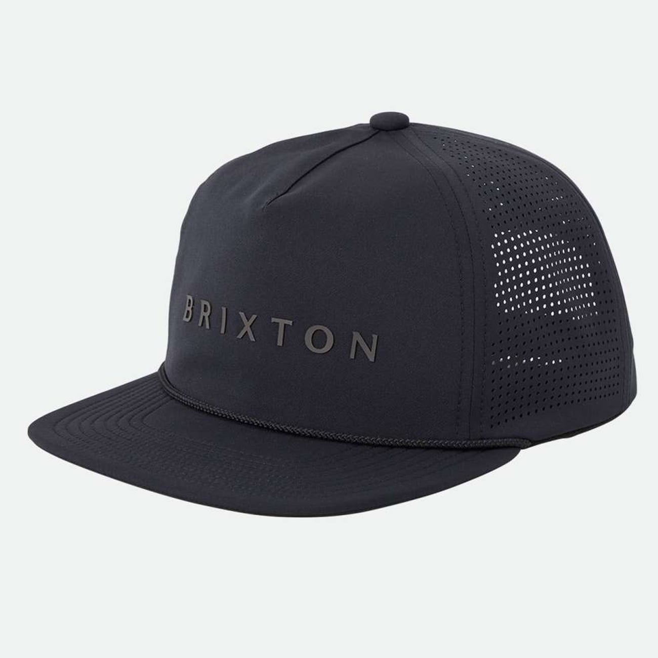 Unisex Brixton Black Brixton Alpha Journey Adjustable Hat