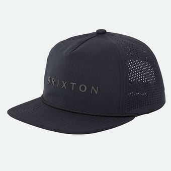 Unisex Brixton Black Brixton Alpha Journey Adjustable Hat
