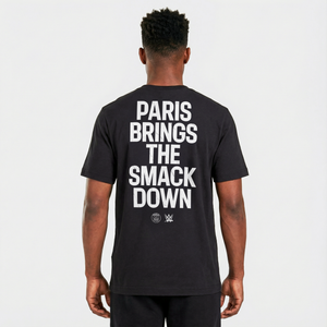 T-Shirt PSG x Smackdown Statement - Noir Rock, vue 3