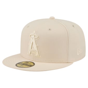Men's New Era Cream Los Angeles Angels Color Pack 59FIFTY Fitted Hat