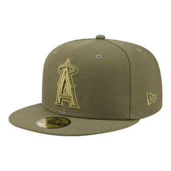Men's New Era Olive Los Angeles Angels Color Pack 59FIFTY Fitted Hat