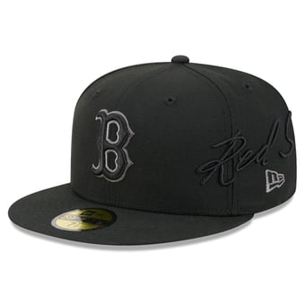 Men's New Era Black Boston Red Sox Side Script 59FIFTY Fitted Hat