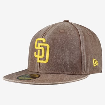Men's New Era  Brown San Diego Padres Washed 59FIFTY Fitted Hat