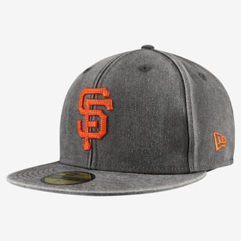 Men's New Era  Black San Francisco Giants Washed 59FIFTY Fitted Hat